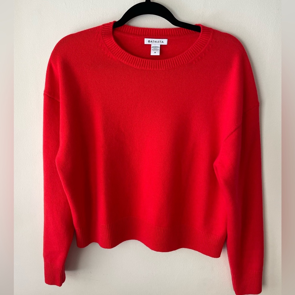 Athleta Red Crew Neck Sweater